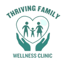 A logo of the thriving family wellness clinic.